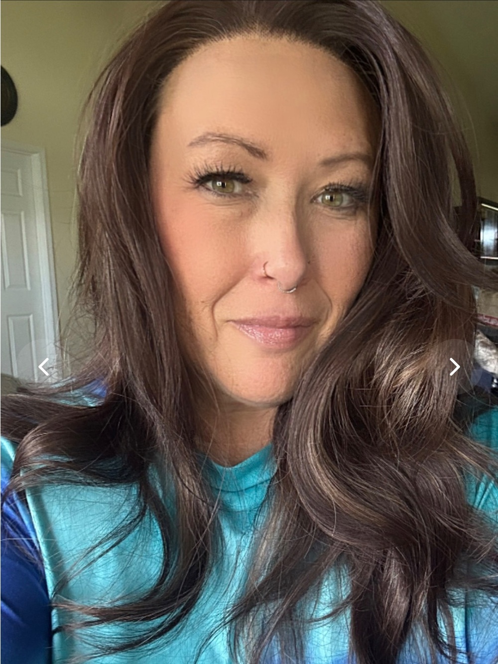 Long Wavy Women's Wig in Deep Chestnut Brown - Natural Shine
